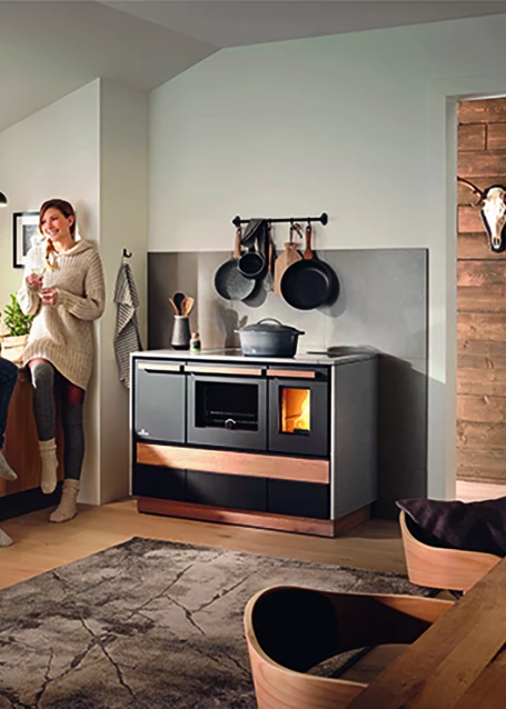 Cuisinière au bois Alpin - POÊLE À BOIS, GRANULÉS, CHEMINÉE, FOYER