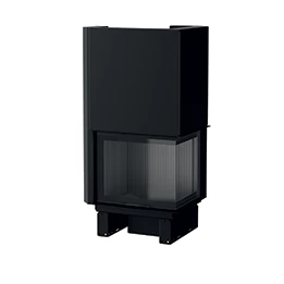 sensio FAS 80 steel fireplace - right or left side glass