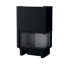 sensio FAS 100 steel fireplace - right or left side glass