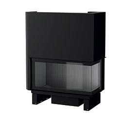 sensio FAS 120 steel fireplace - right or left side glass