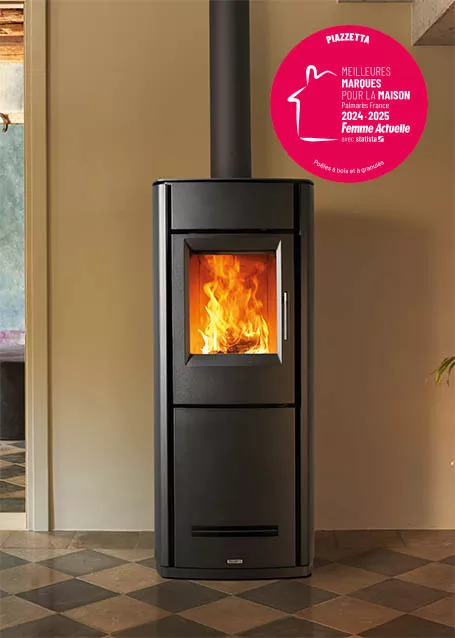 Le poêle à granulés E228 Steel P228STEELN