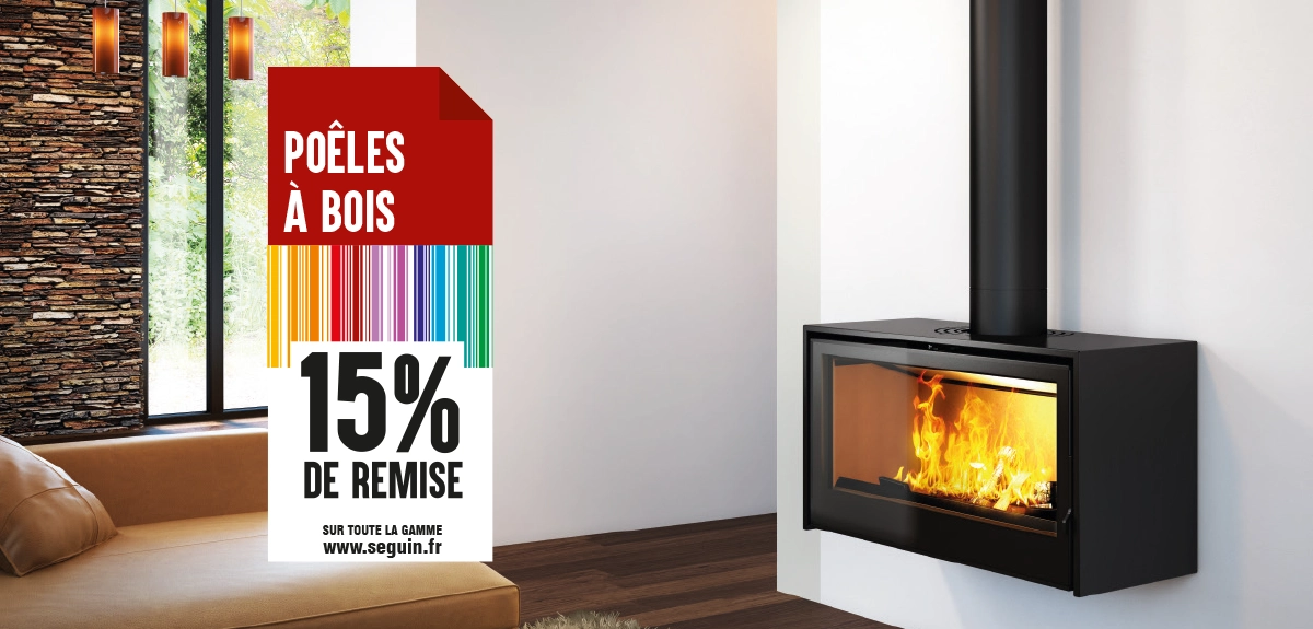 15% de remise sur les poêles à bois 