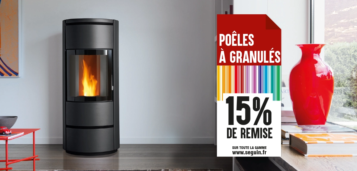 15 % de remise sur les poêles à granulés 