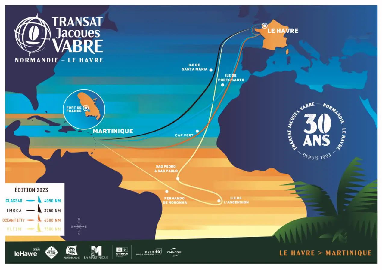 nouveau parcours de la transat Jacques Vabre 2023