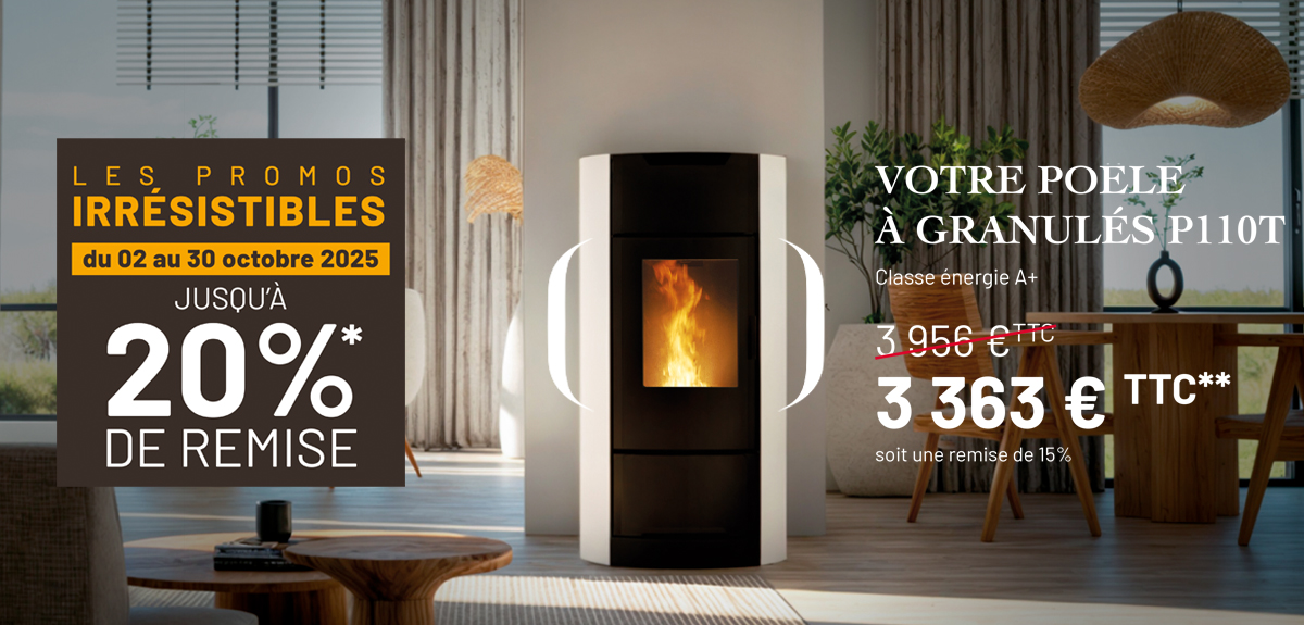 Promotions poêles à bois et granulés pendant les Promos Les Irrésistibles