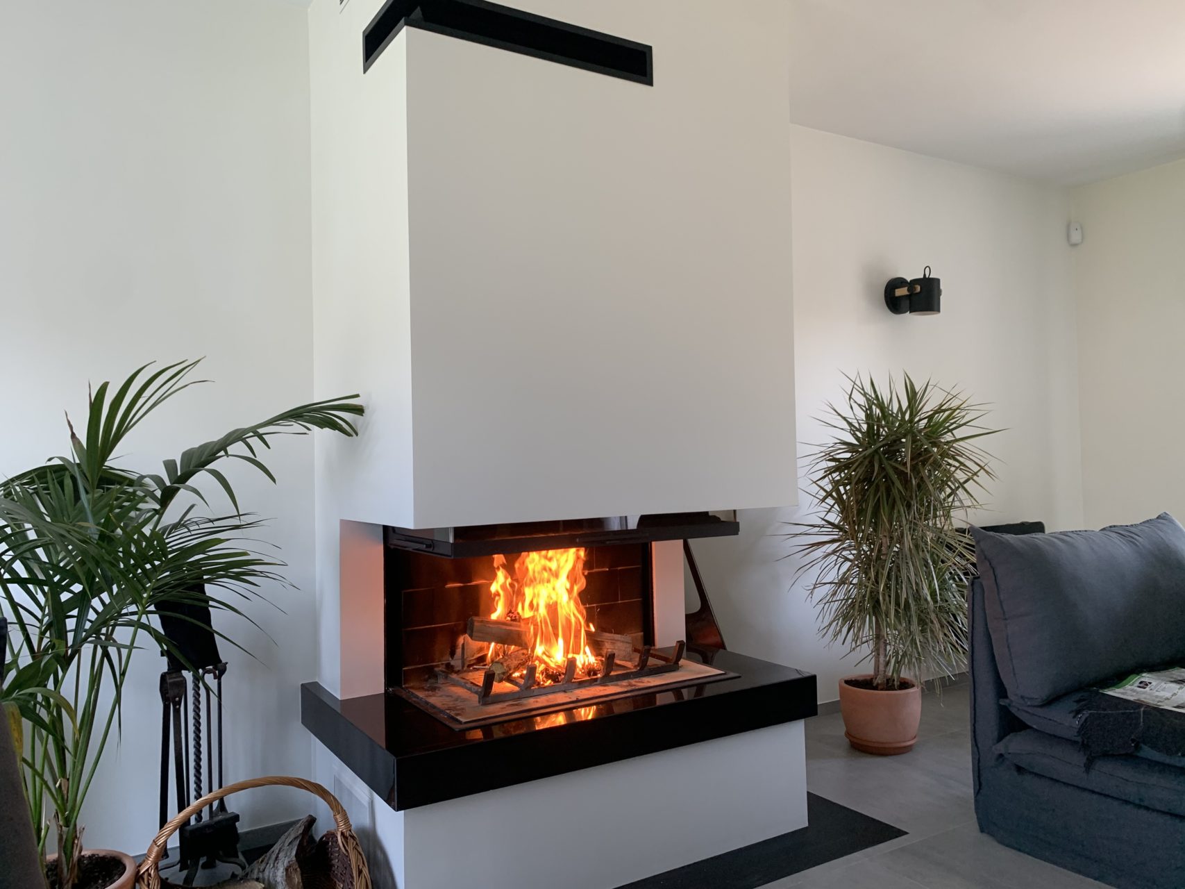 Installation d'un insert à bois