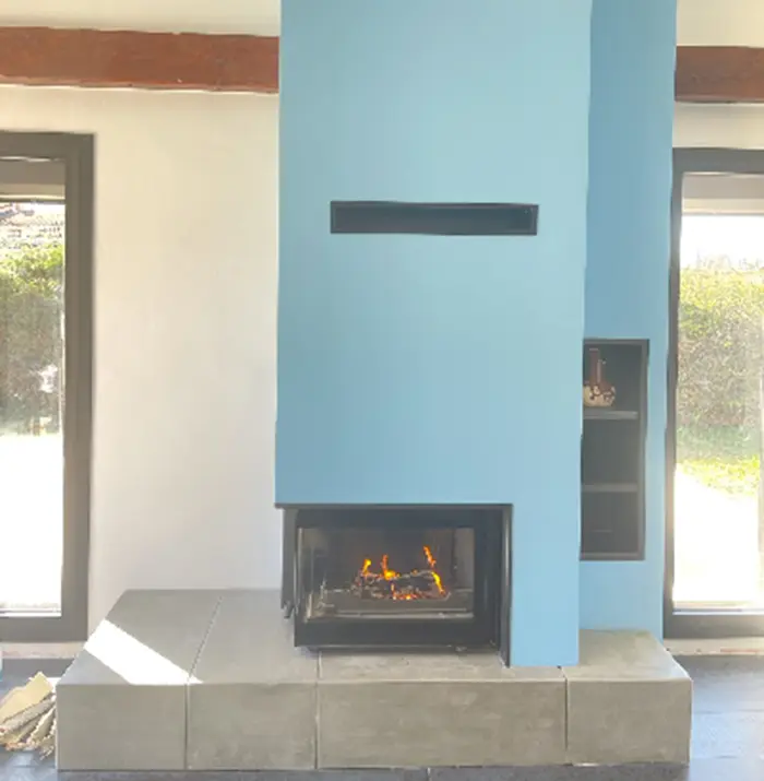 Installation d'un insert à bois