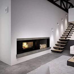 Contemporary fireplaces ORFEO